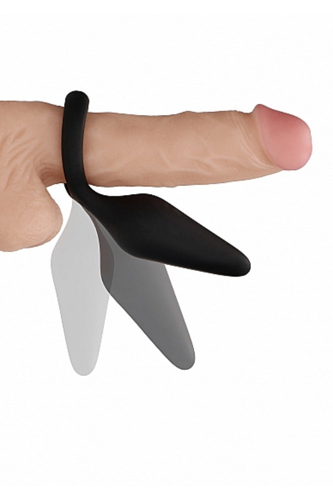 Shots Toys - Jil - Adrian Flexible Butt Plug and Cockring - Black Sex Toy - Tophatter Daily Deals