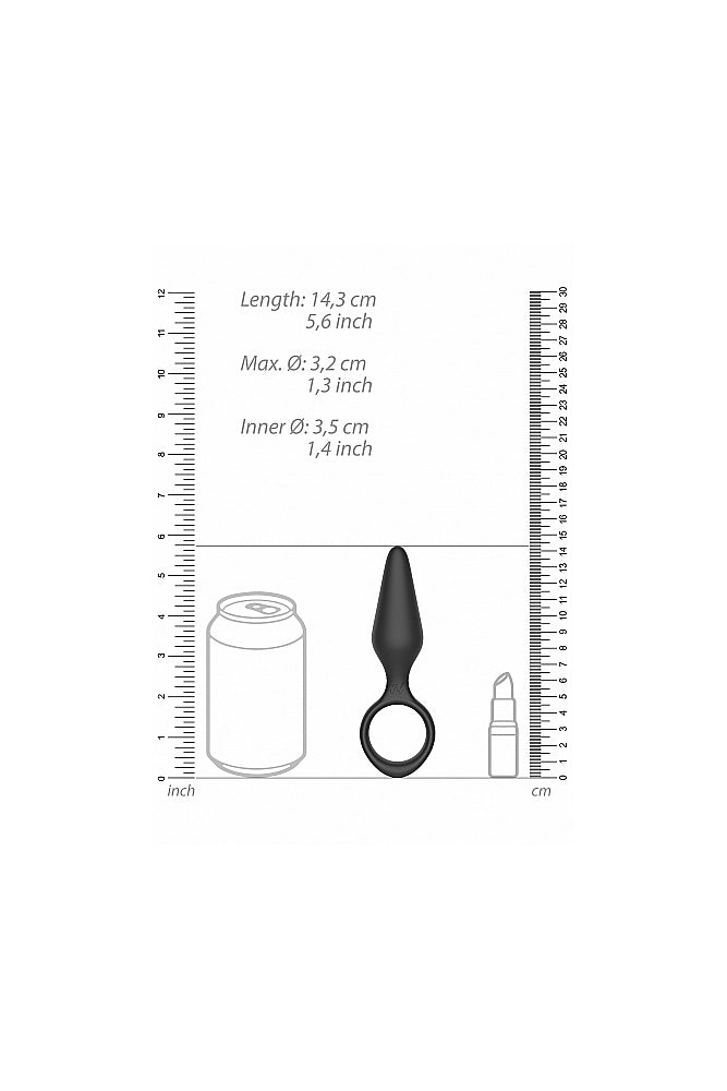 Shots Toys - Jil - Adrian Flexible Butt Plug and Cockring - Black Sex Toy - Tophatter Daily Deals