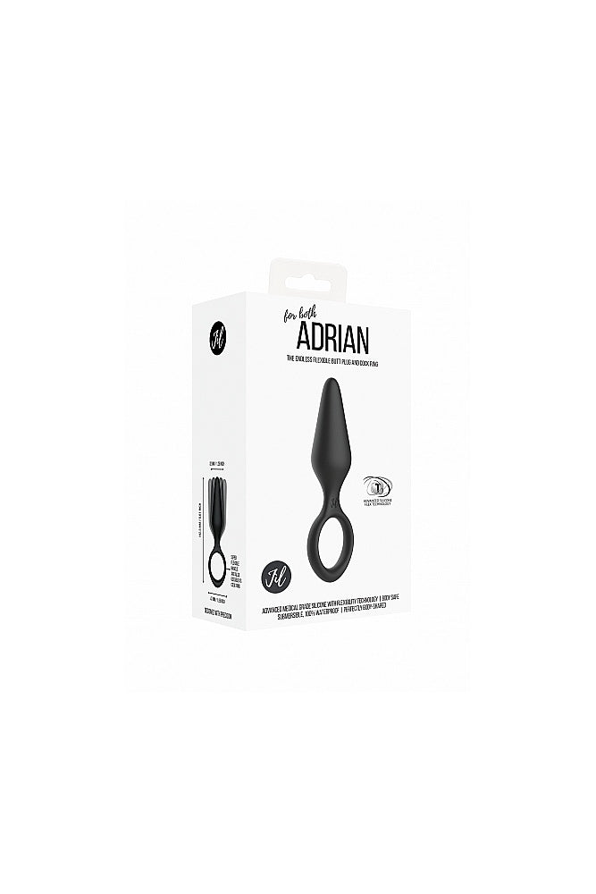 Shots Toys - Jil - Adrian Flexible Butt Plug and Cockring - Black Sex Toy - Tophatter Daily Deals