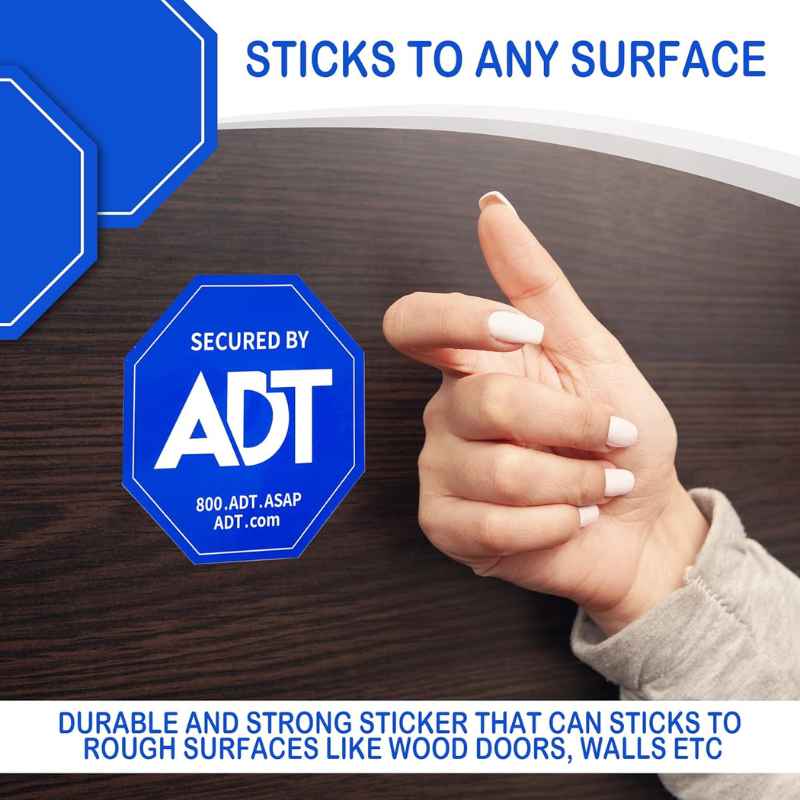 ADT Security Alarm Warning Stickers Home Security Home Protection - Tophatter Daily Deals