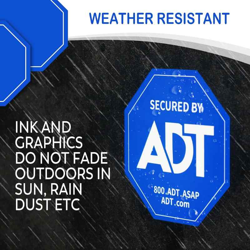 ADT Security Alarm Warning Stickers Home Security Home Protection - Tophatter Daily Deals