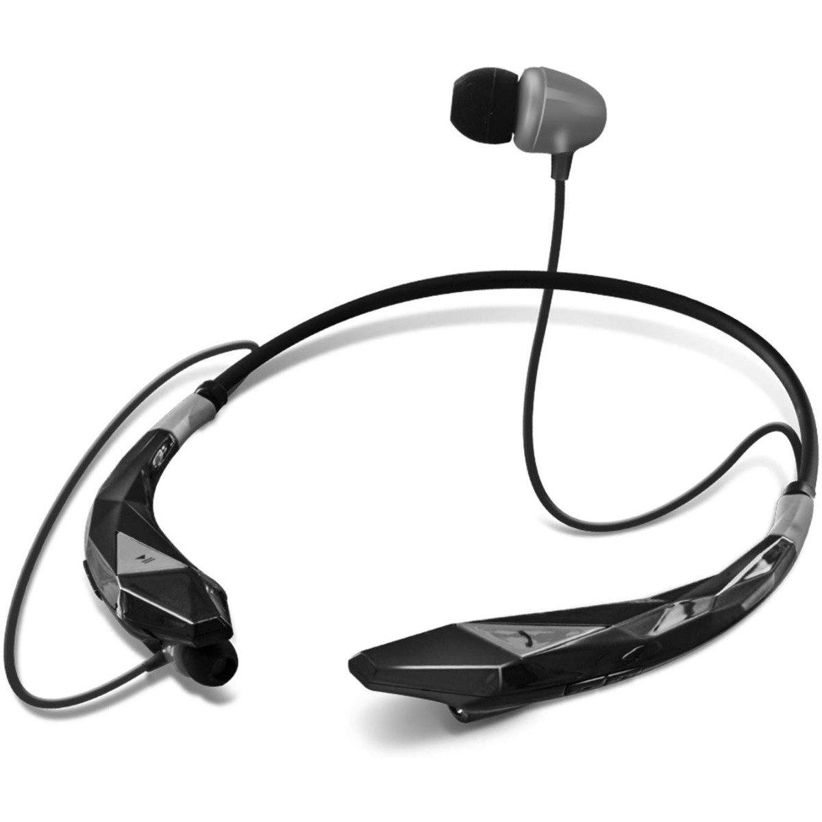 Aduro Amplify Pro Stereo Wireless Headset Black On-Ear Headphones - Tophatter Daily Deals