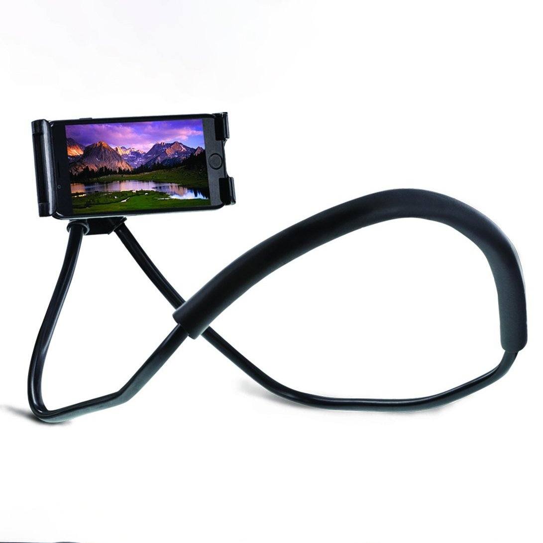 Aduro Lounger Universal Adjustable Gooseneck Cell Phone Mount Holder Black Phone Holder - Tophatter Daily Deals