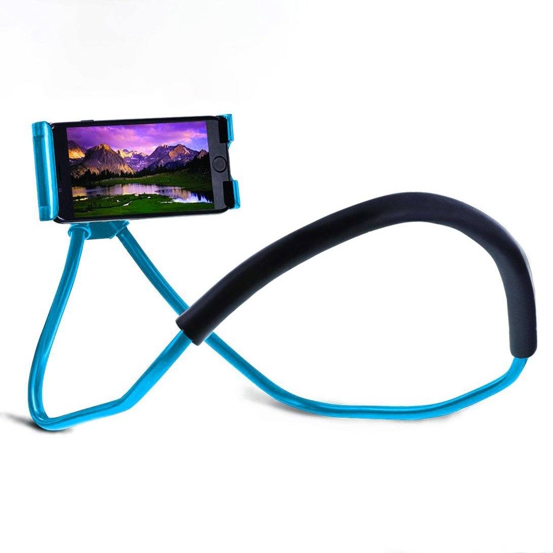 Aduro Lounger Universal Adjustable Gooseneck Cell Phone Mount Holder Blue Phone Holder - Tophatter Daily Deals