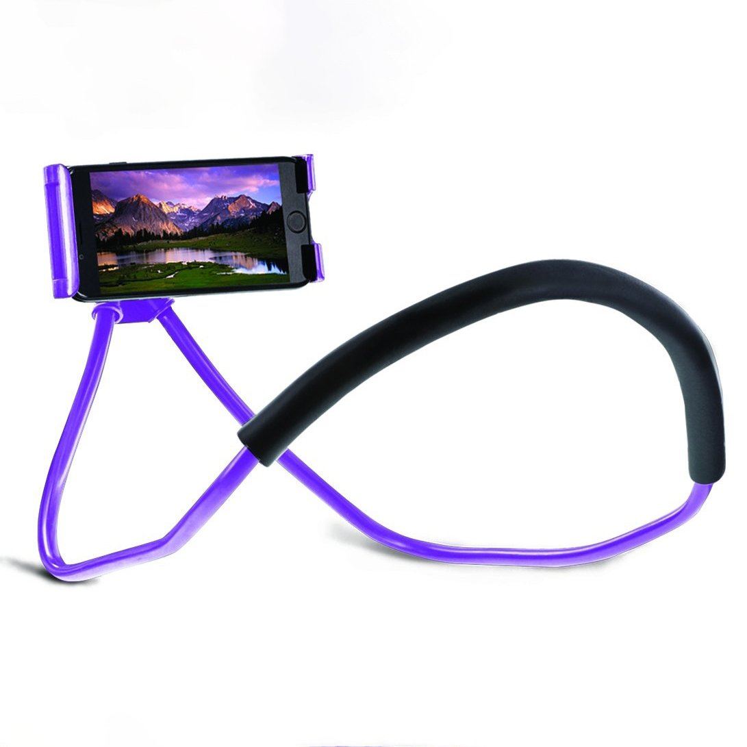 Aduro Lounger Universal Adjustable Gooseneck Cell Phone Mount Holder Purple Phone Holder - Tophatter Daily Deals