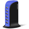 Aduro Powerup 6 Port USB Home Charging Station Dark Blue Charging Station - Tophatter Daily Deals