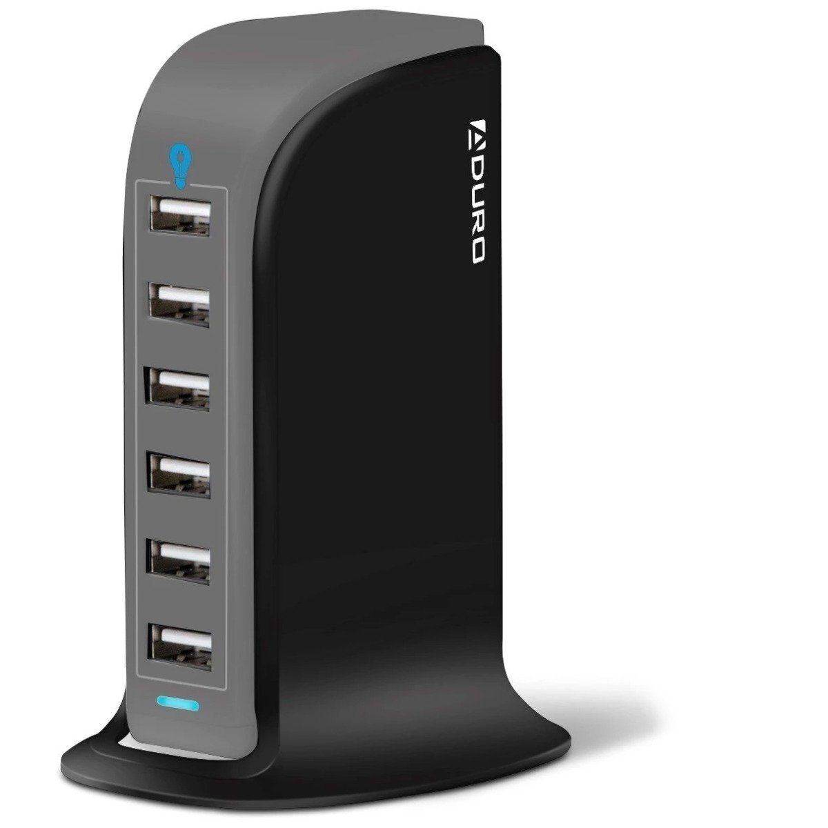 Aduro Powerup 6 Port USB Home Charging Station Light Gray Charging Station - Tophatter Daily Deals