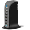 Aduro Powerup 6 Port USB Home Charging Station Light Gray Charging Station - Tophatter Daily Deals