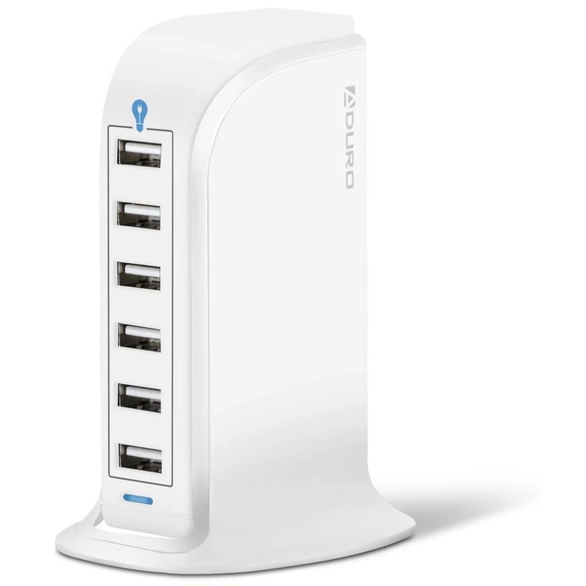 Aduro Powerup 6 Port USB Home Charging Station White Charging Station - Tophatter Daily Deals