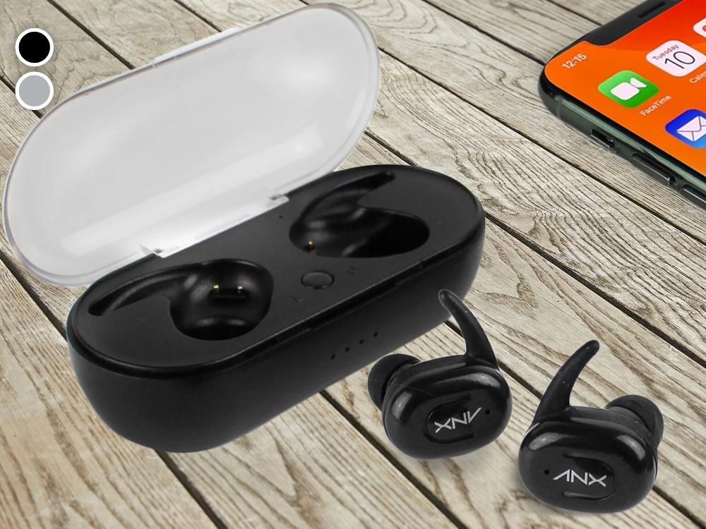 Aduro Sync-Buds True Wireless Earbuds with Charging Case In-Ear Headphones - Tophatter Daily Deals