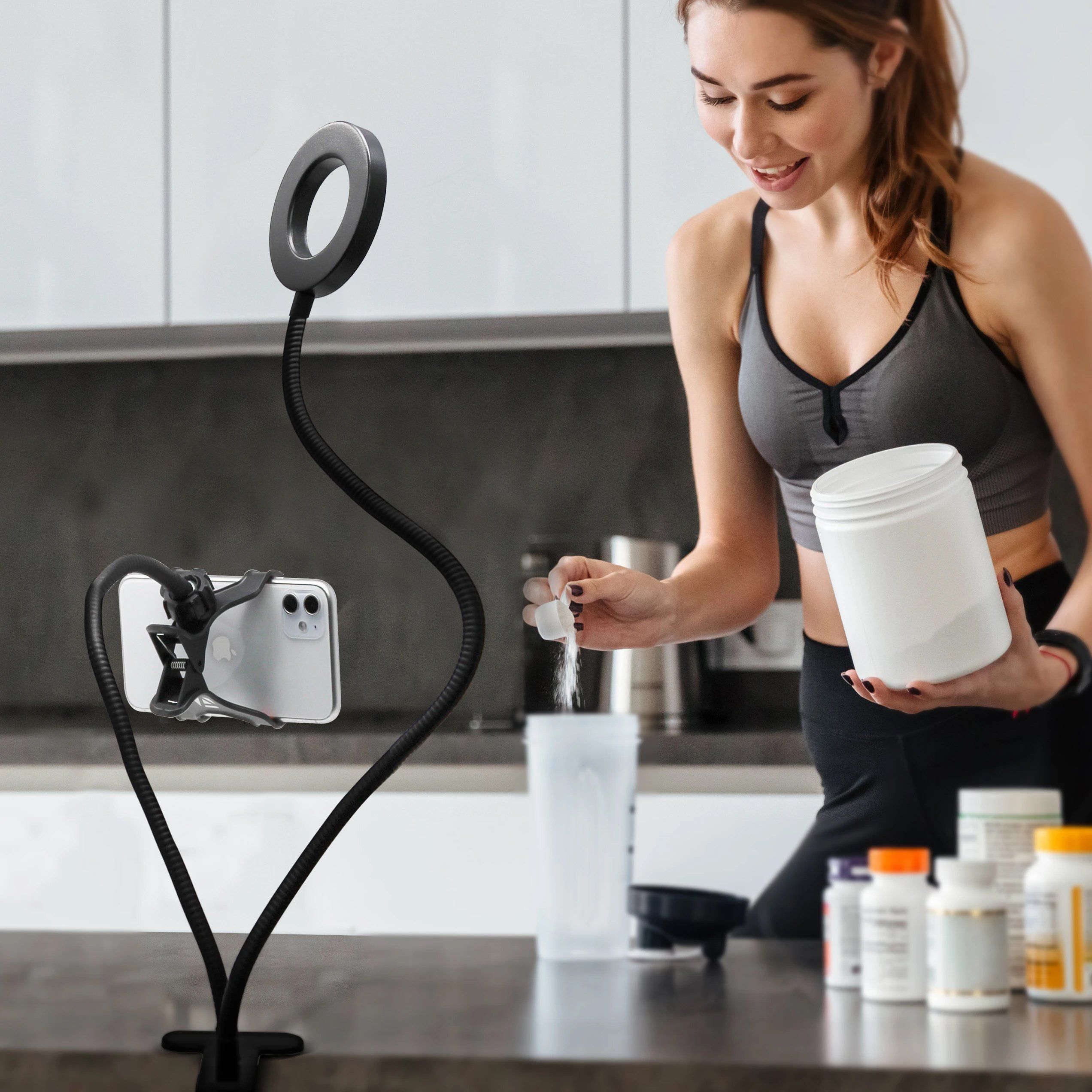 Aduro U-Stream Junior Social Media Influencer Streaming Studio Phone Holder - Tophatter Daily Deals