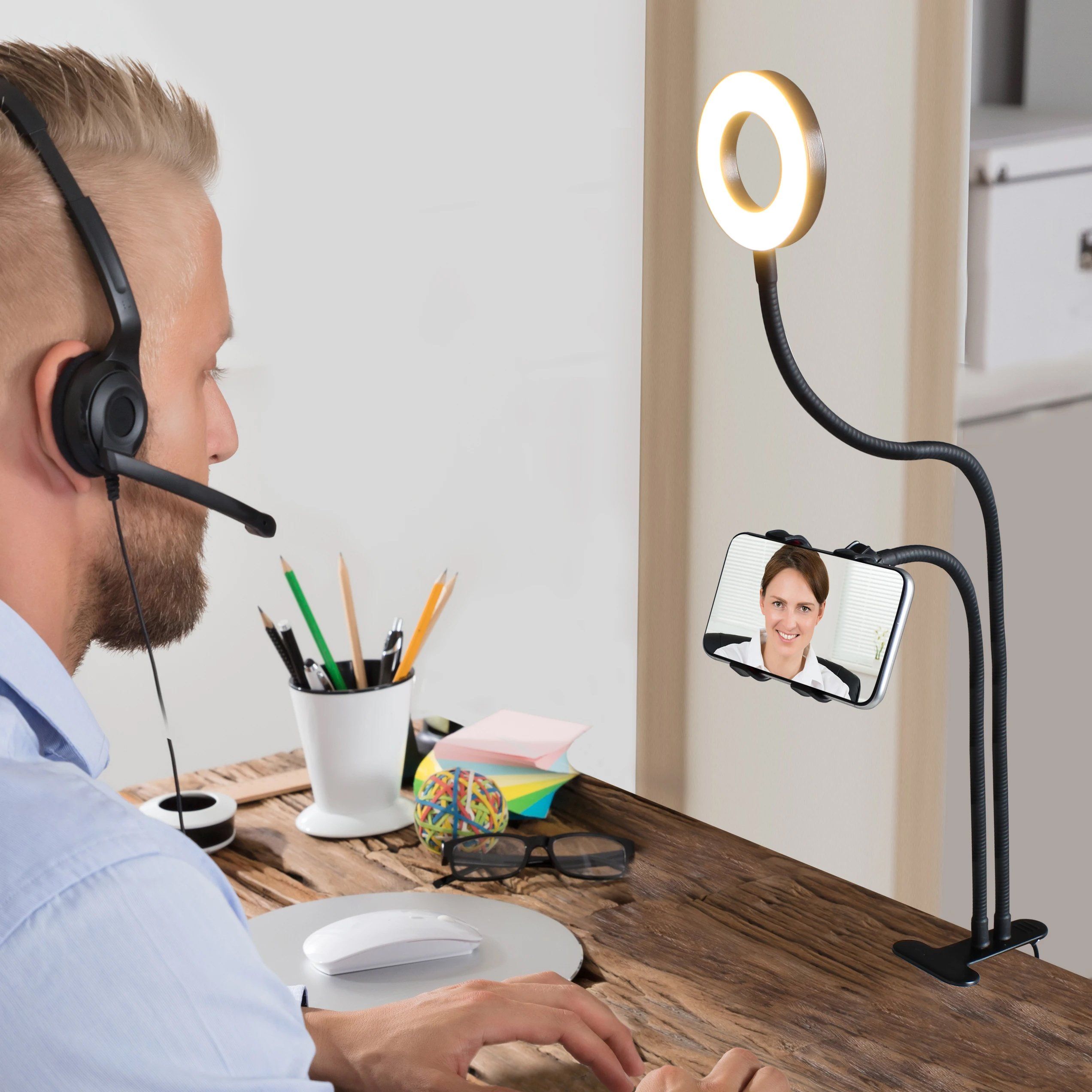Aduro U-Stream Junior Social Media Influencer Streaming Studio Phone Holder - Tophatter Daily Deals
