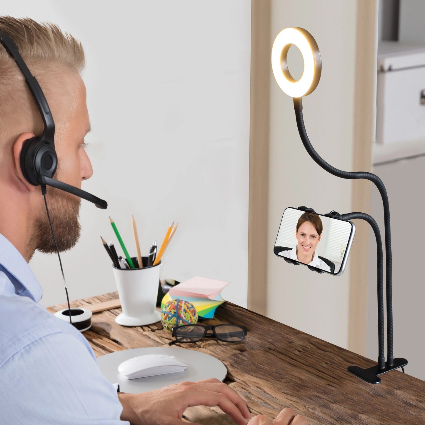 Aduro U-Stream Junior Social Media Influencer Streaming Studio Phone Holder - Tophatter Daily Deals