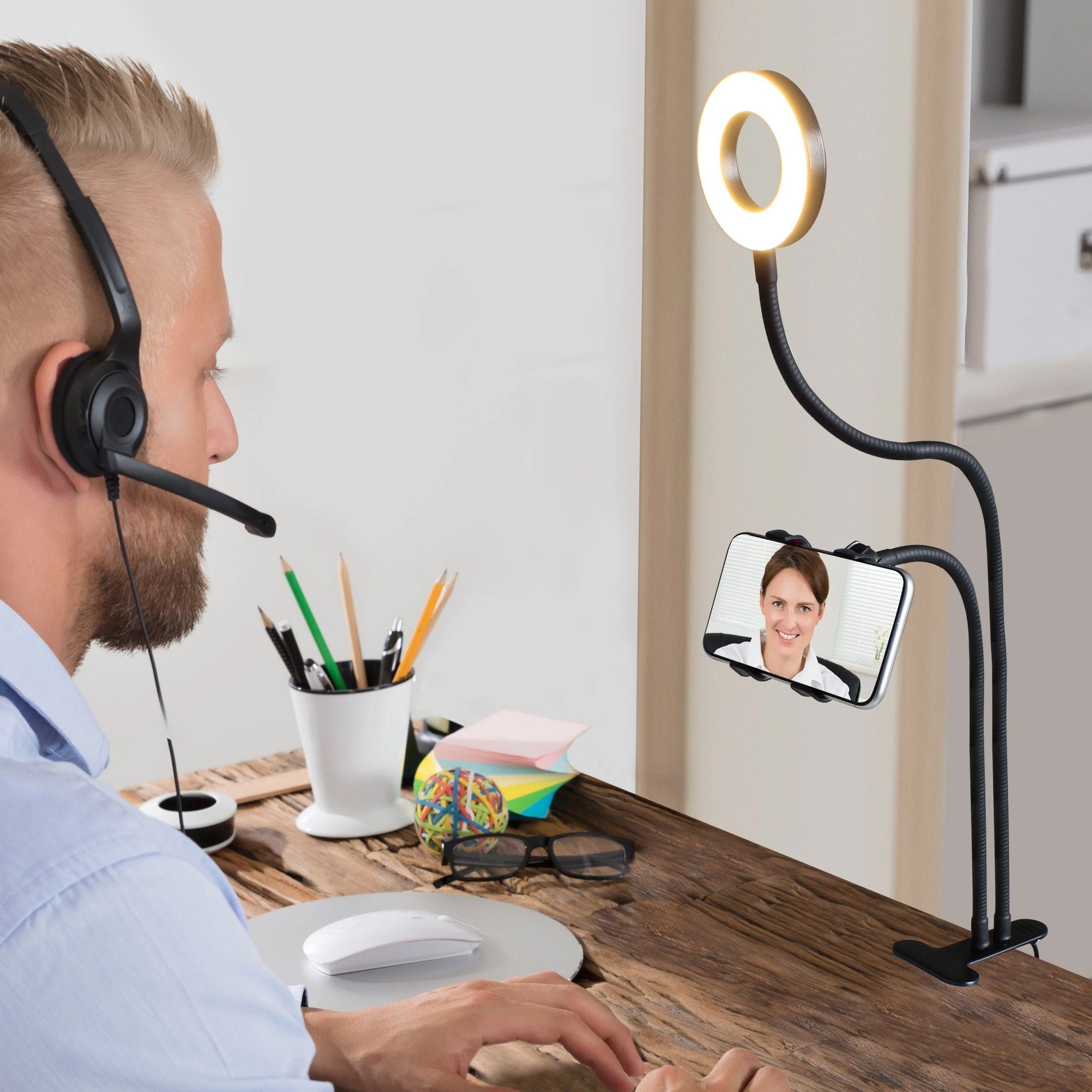 Aduro U-Stream Junior Social Media Influencer Streaming Studio Phone Holder - Tophatter Daily Deals