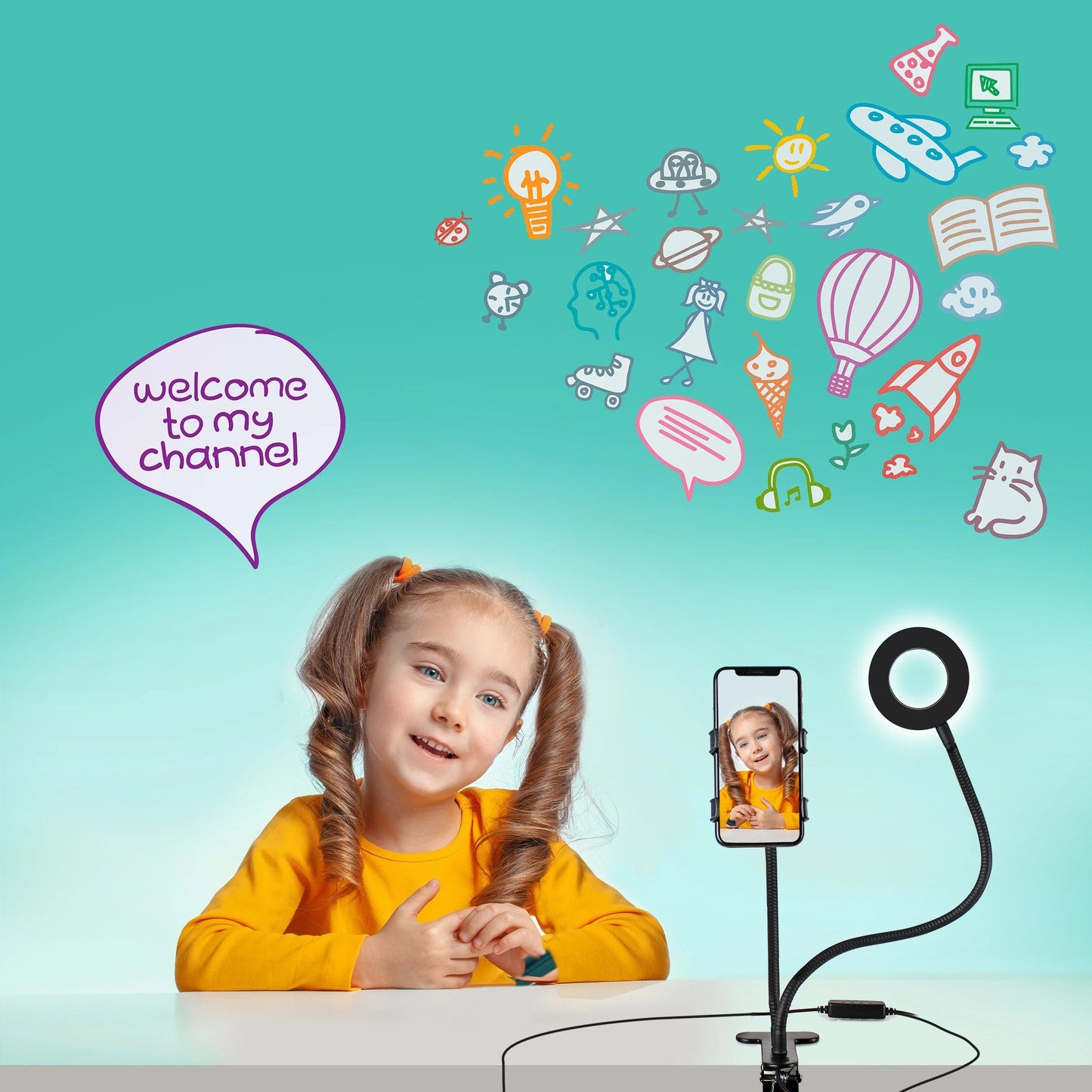 Aduro U-Stream Junior Social Media Influencer Streaming Studio Phone Holder - Tophatter Daily Deals