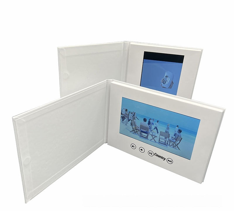 Brochure Paper Blank 7-inch Greeting Card White Hardcover Video Book 0 - Tophatter Daily Deals