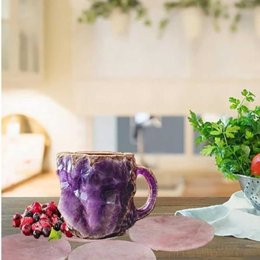 400ml Resin Mineral Crystal Coffee Mugs With Handles Elegant Fake Mineral Crystal Cup For Workplace Home Decor Christmas Gift Kitchen Gadgets 0 - Tophatter Daily Deals