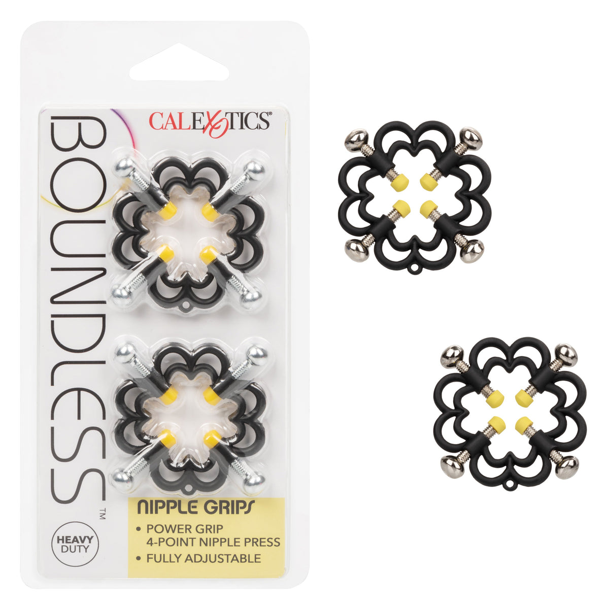 Boundless Nipple Grips Heavy Duty Fully Adjustable 4-Point Press Clamp Set > Sex Toys > Nipple Clamps - Tophatter Daily Deals