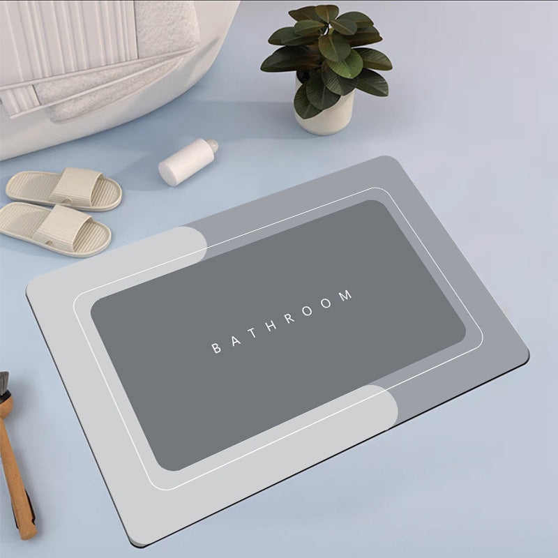 Bathroom Absorbent And Quick-drying Floor Mat Baikal light grey 1PCS 0 - Tophatter Daily Deals
