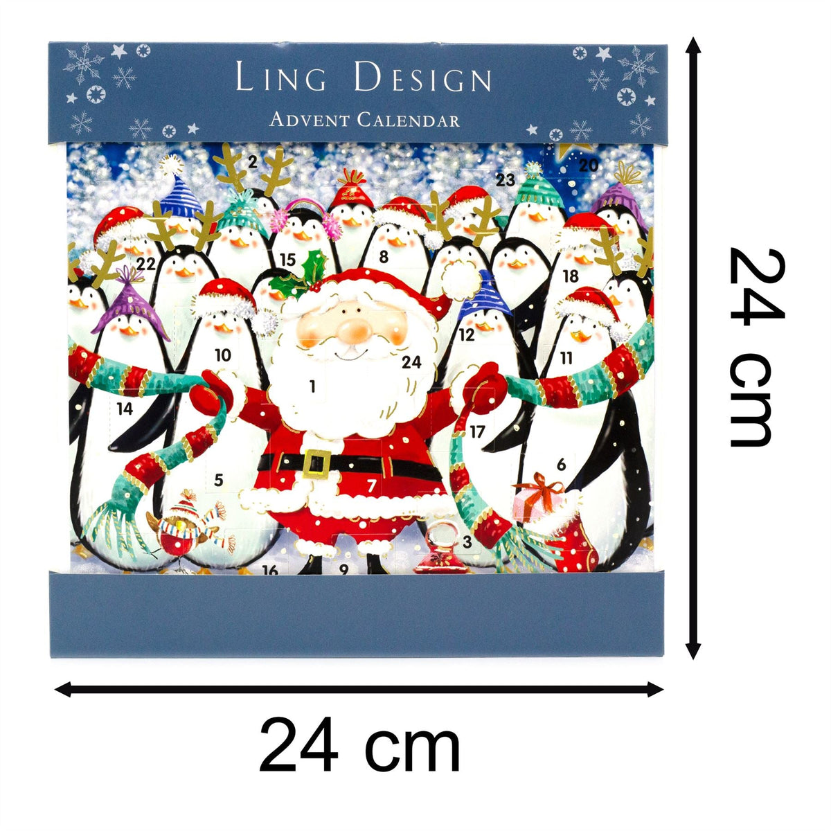 Happy Christmas Advent Calendar | Santa Penguin Advent Calendar - 23cm Advent Calendar - Tophatter Daily Deals