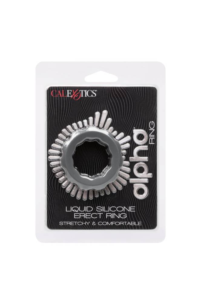 Cal Exotics - Alpha - Liquid Silicone Erect Ring - Grey Sex Toy - Tophatter Daily Deals