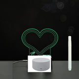 3D Acrylic Board Handwriting Message Board LED Light Style6 White A 0 - Tophatter Daily Deals