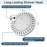 Bright Showers Waterfall Shower Head with Adjustable Angle and Anti-clogging Silicone Nozzles,9 inch Home Improvement - Tophatter Daily Deals