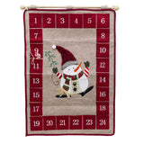 Fabric Snowman Christmas Advent Calendar | 24-Pocket Hanging Calendar for Kids Advent Calendar - Tophatter Daily Deals