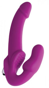 Evoke Vibrating Strapless Silicone Strap on Dildo Dildoes & Dongs - Tophatter Daily Deals