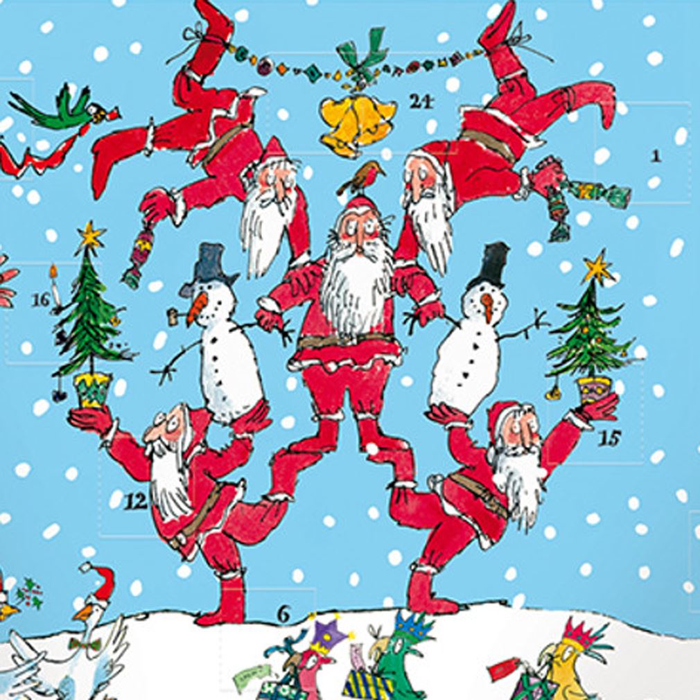 Quentin Blake Active Santa Christmas Advent Calendar 3D Fold-Out Advent Calendar Advent Calendar - Tophatter Daily Deals