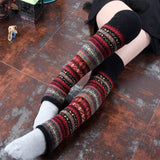 Autumn Winter Bohemian Thickened Woolen Socks 0 - Tophatter Daily Deals