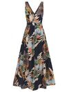 Slit Tied Printed Surplice Dress Casual Dresses - Tophatter Daily Deals