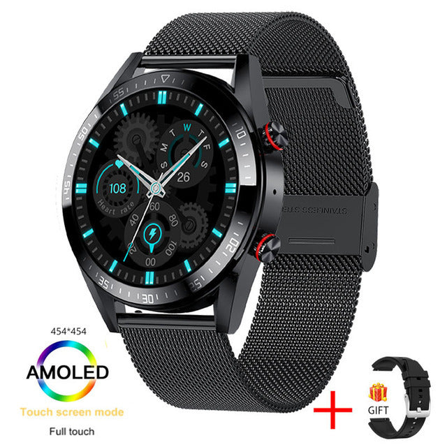 Bluetooth Call Smart Watch Music Heart Rate Blood Pressure Always Bright Screen Black Net Glue 0 - Tophatter Daily Deals