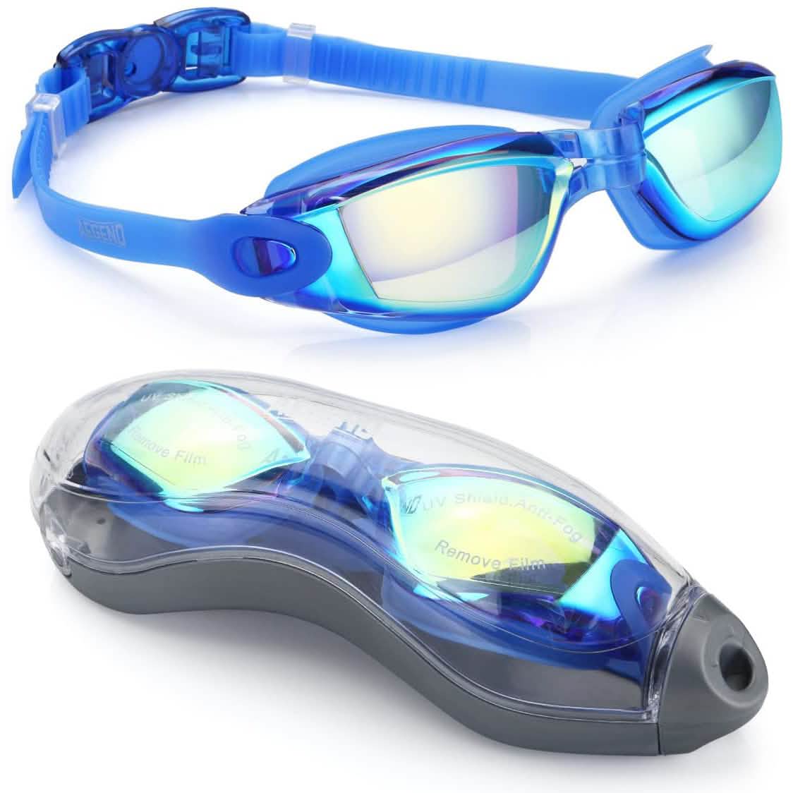 Aegend Swim Goggles No Leaking Full Protection Blue Outdoor Recreation - Tophatter Daily Deals