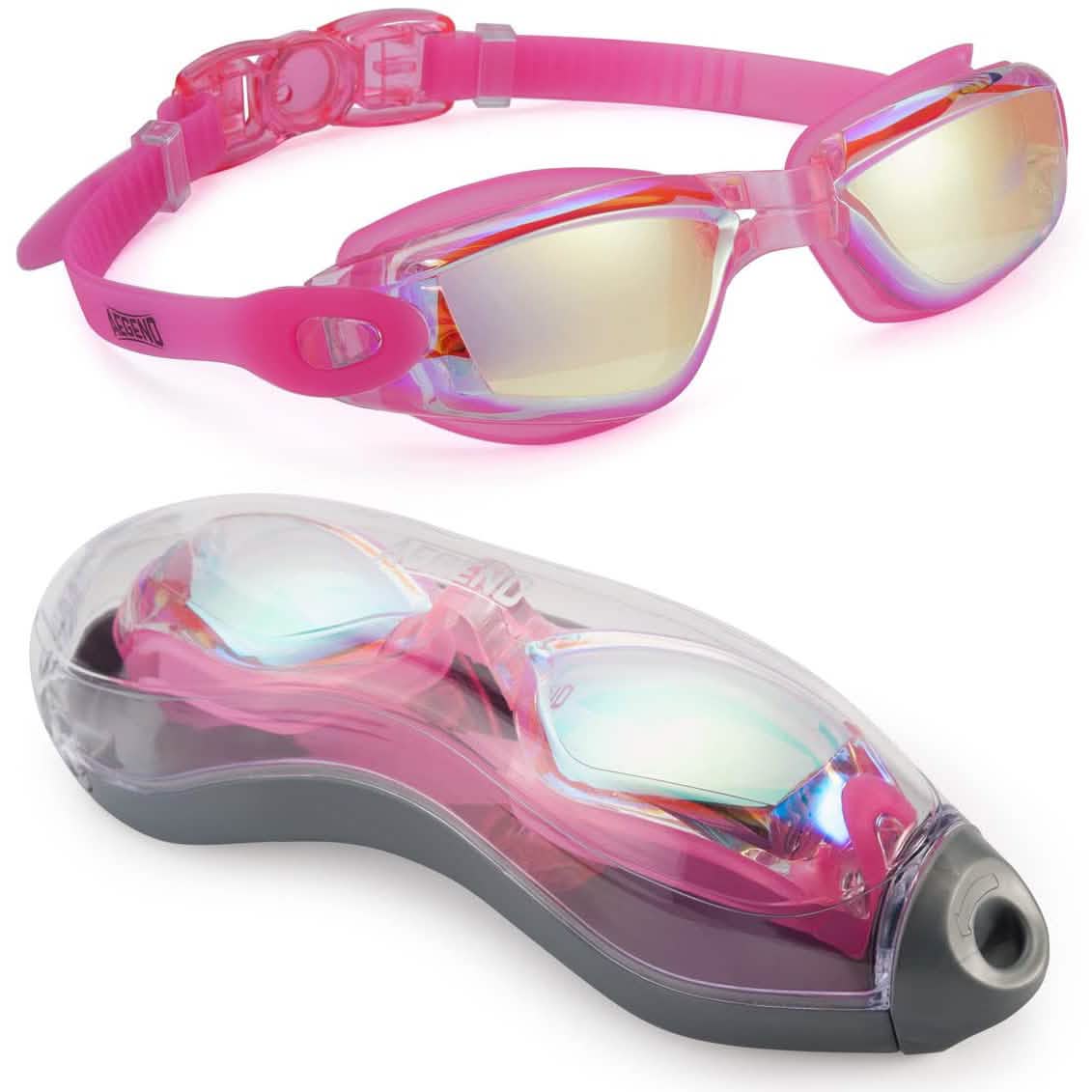 Aegend Swim Goggles No Leaking Full Protection Pink Outdoor Recreation - Tophatter Daily Deals