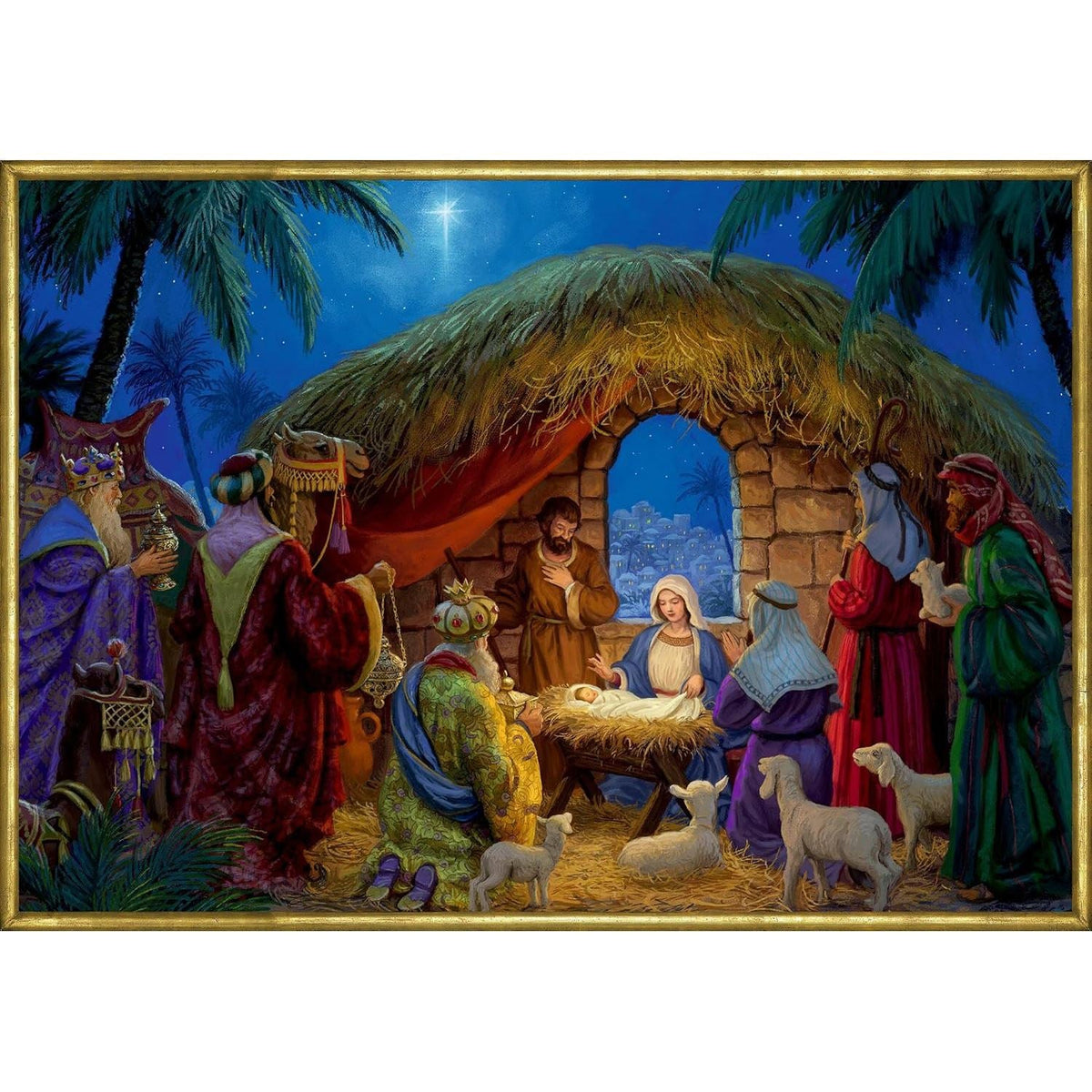Nativity Christmas Advent Calendar | Religious Calendar with Manger Scene - A3 Advent Calendar - Tophatter Daily Deals
