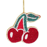 Cherry Beaded Christmas Tree Bauble | Colourful Fruit-shaped Tree Ornaments Baubles - Tophatter Daily Deals