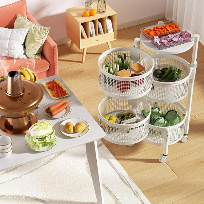 360 Degree Rotating Kitchen Multifunctional Round Vegetable Shelf 0 - Tophatter Daily Deals