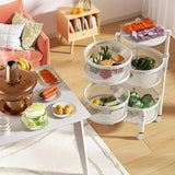 360 Degree Rotating Kitchen Multifunctional Round Vegetable Shelf 0 - Tophatter Daily Deals