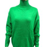 Soft Cozy Women Turtleneck Sweater - Oversized Pullover Yellow Green 3D Changing Face Moving Picture Frame - Tophatter Daily Deals