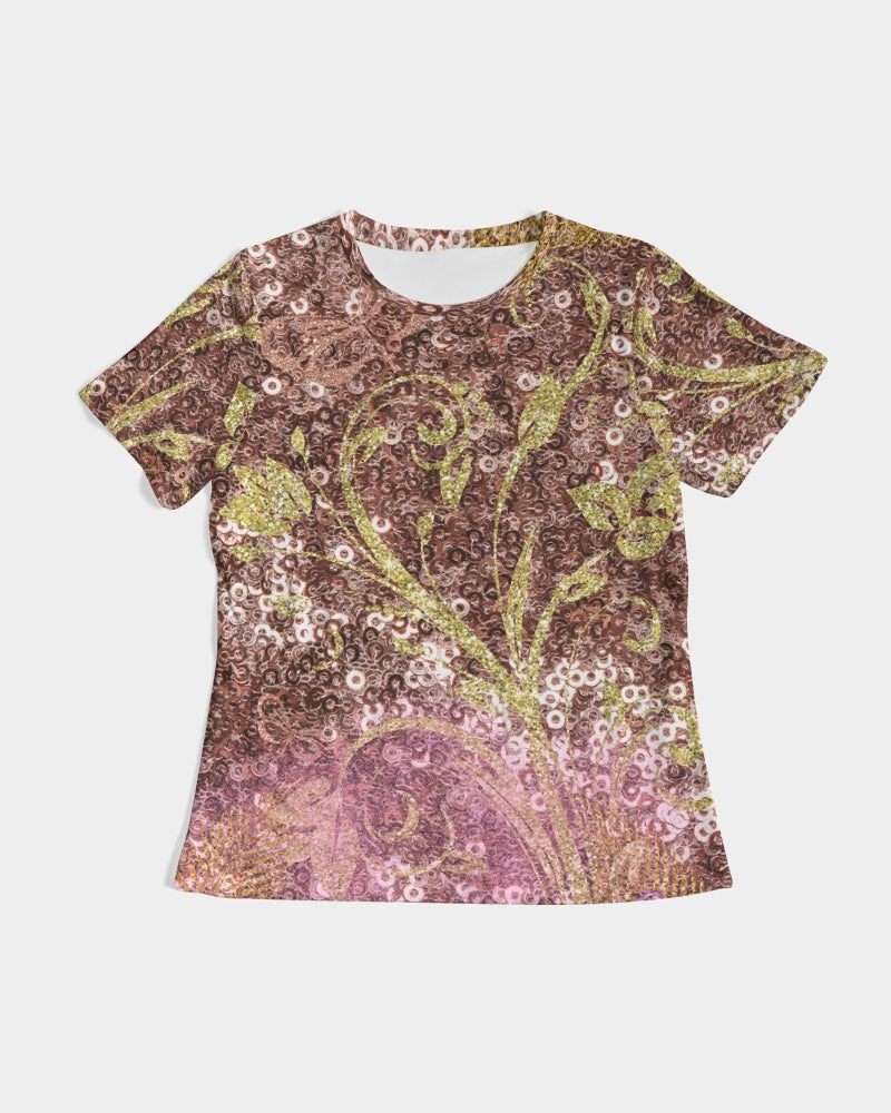 BEAUTIFUL PURPLE GITTER DESIGN CREATED BY FLIPSTYLEZ Women's All-Over Print Tee All-Over Print Tees & Tops - Tophatter Daily Deals