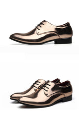 British Pointed Leather Shoes Men's Fashion Bright Leather Men's Shoes Foreign Trade Leather Shoes Amazon Wish LAZADA 0 - Tophatter Daily Deals