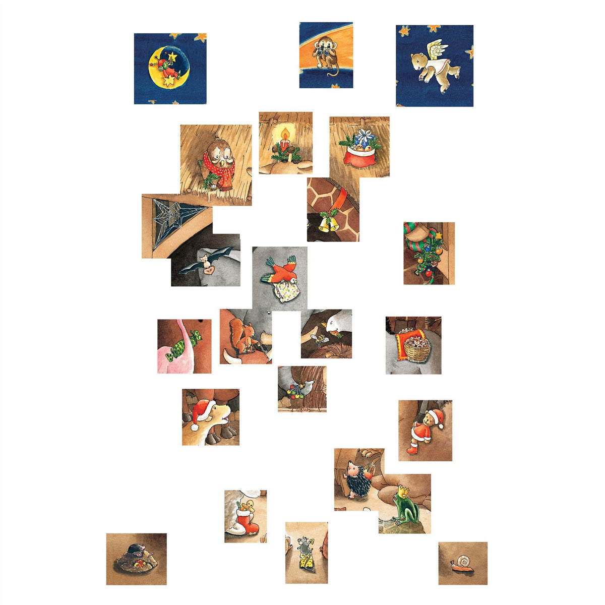 Christmas Advent Calendar Baby Jesus And The Animals | Manger Crib Advent Calendar Traditional Advent Calendar | Picture Advent Calendar Paper Advent Calendar Advent Calendar - Tophatter Daily Deals