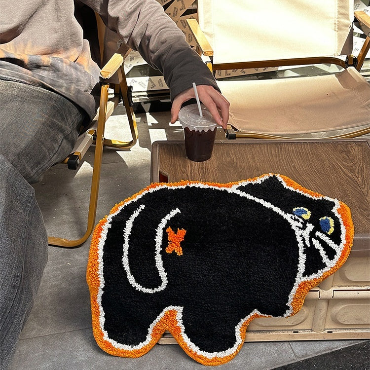 Black Cat Tufted Carpet 0 - Tophatter Daily Deals