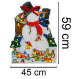 Snowman Advent Calendar | Large Kids Christmas Countdown with Glitter & Ribbon Advent Calendar - Tophatter Daily Deals