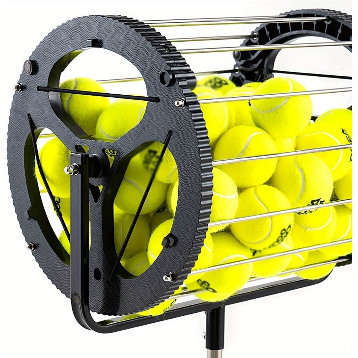 Tennis Ball Basket 80 Capacity with Stand Sports & Fitness > Racquet Sports > Tennis - Tophatter Daily Deals