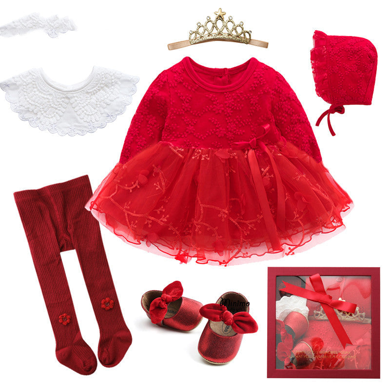 Baby Products Set Newborn Gift Box Full Moon Gift Red b 0 - Tophatter Daily Deals