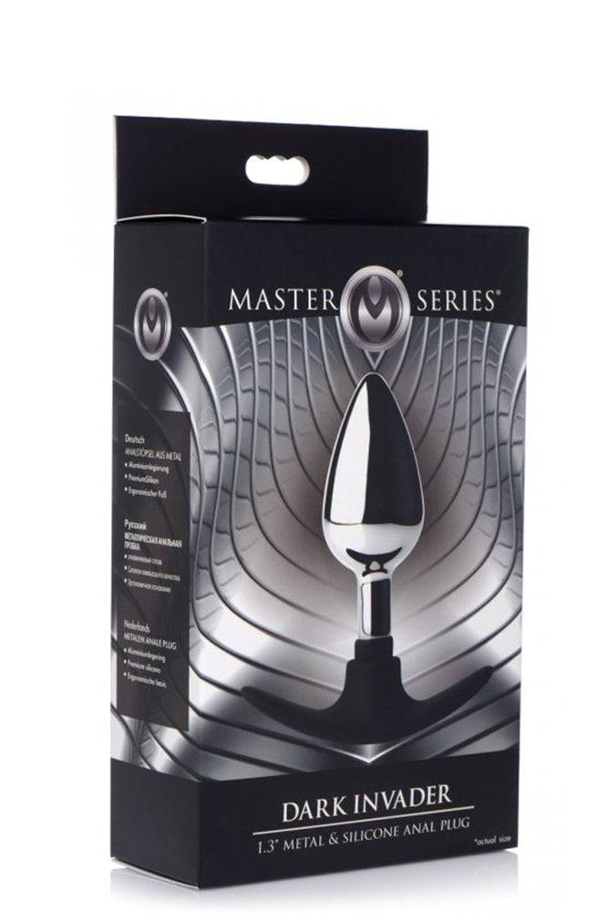 XR Brands - Master Series - Dark Invader Metal and Silicone Anal Plug Sex Toy - Tophatter Daily Deals