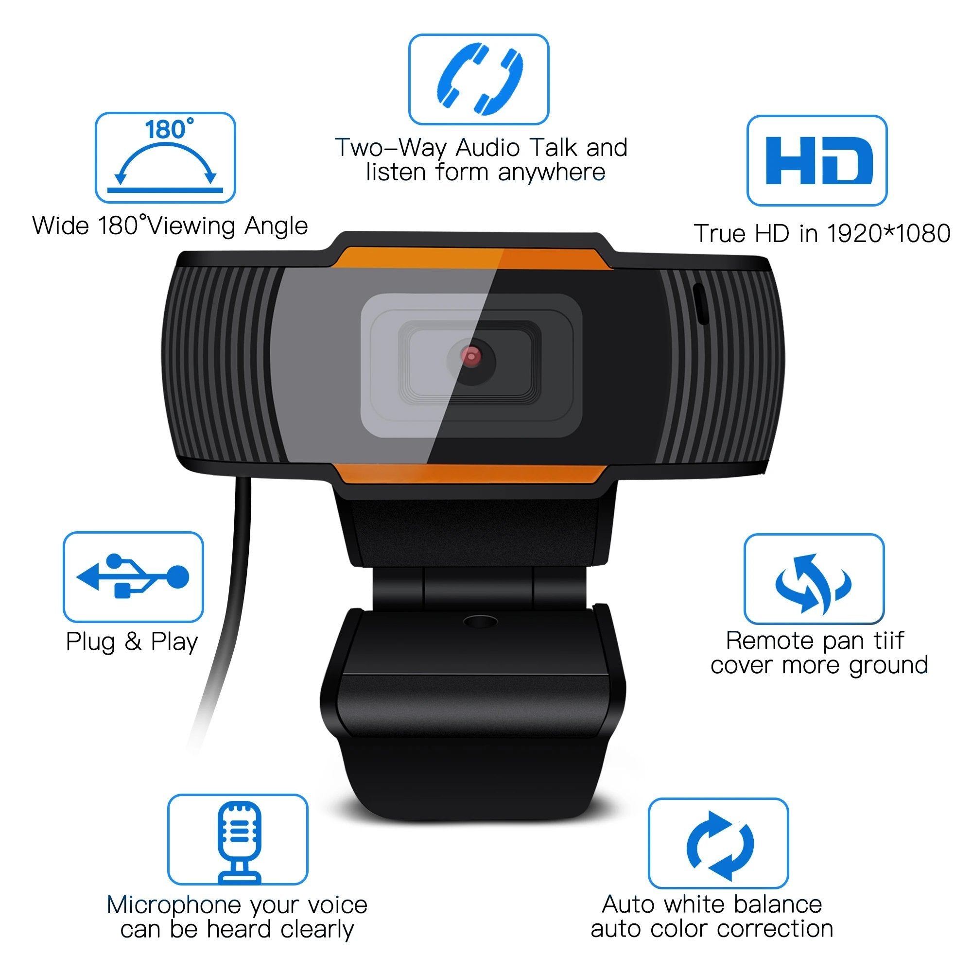 AGPTEK HD 1080P Auto Focusing Webcam with Microphone Webcam - Tophatter Daily Deals
