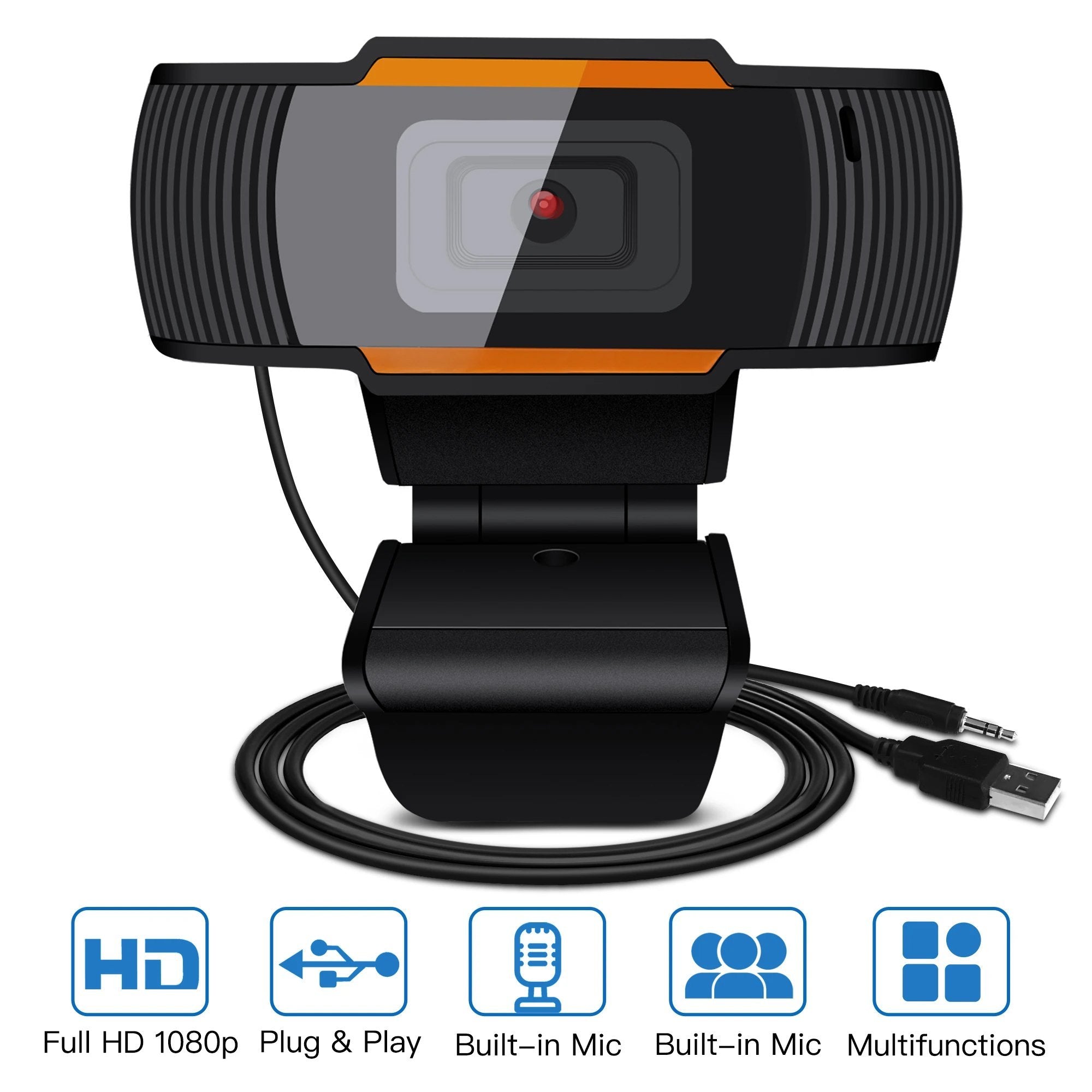 AGPTEK HD 1080P Auto Focusing Webcam with Microphone Webcam - Tophatter Daily Deals